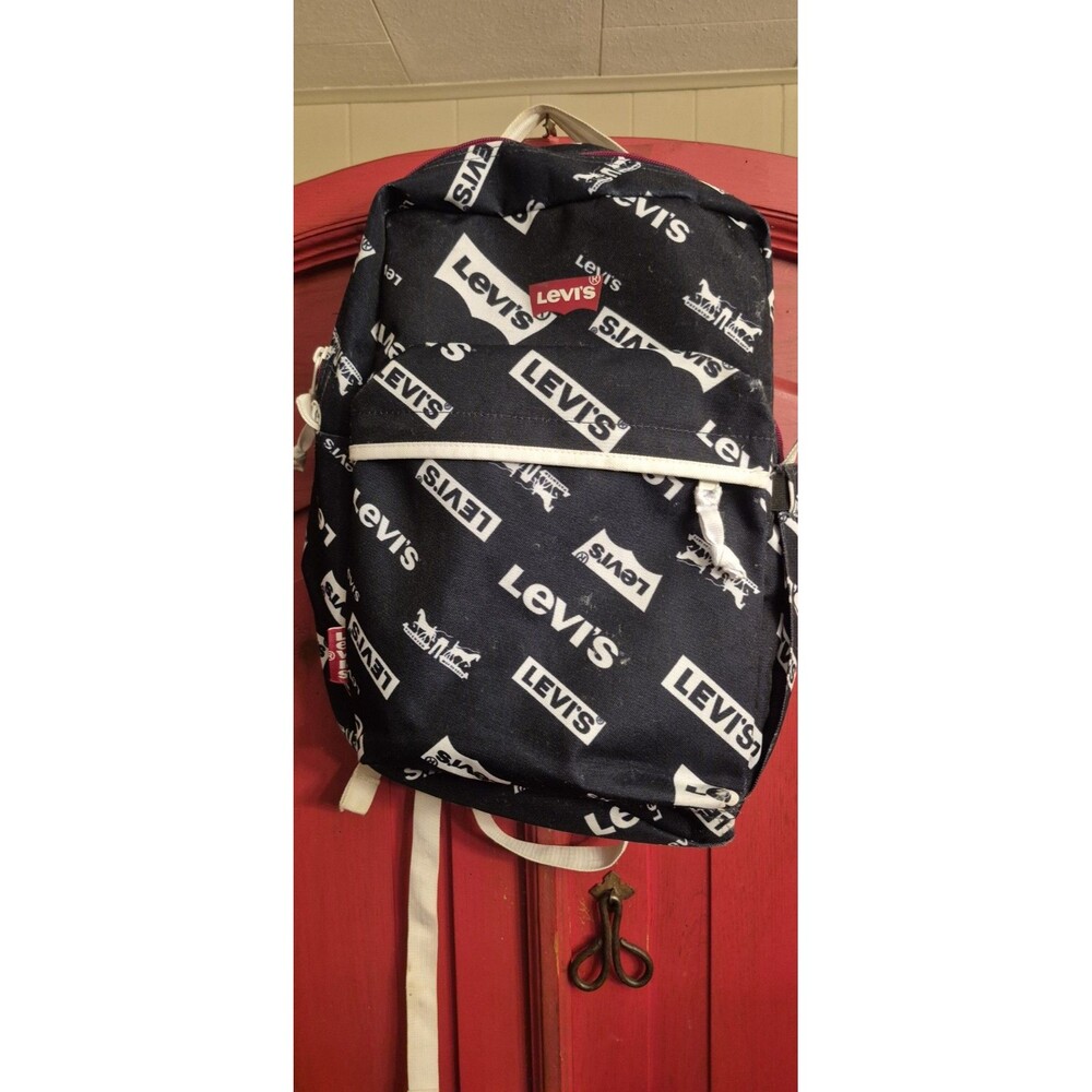Levi's Kids Batwing Backpack Dress Blues White All Over Print Logo School Bag